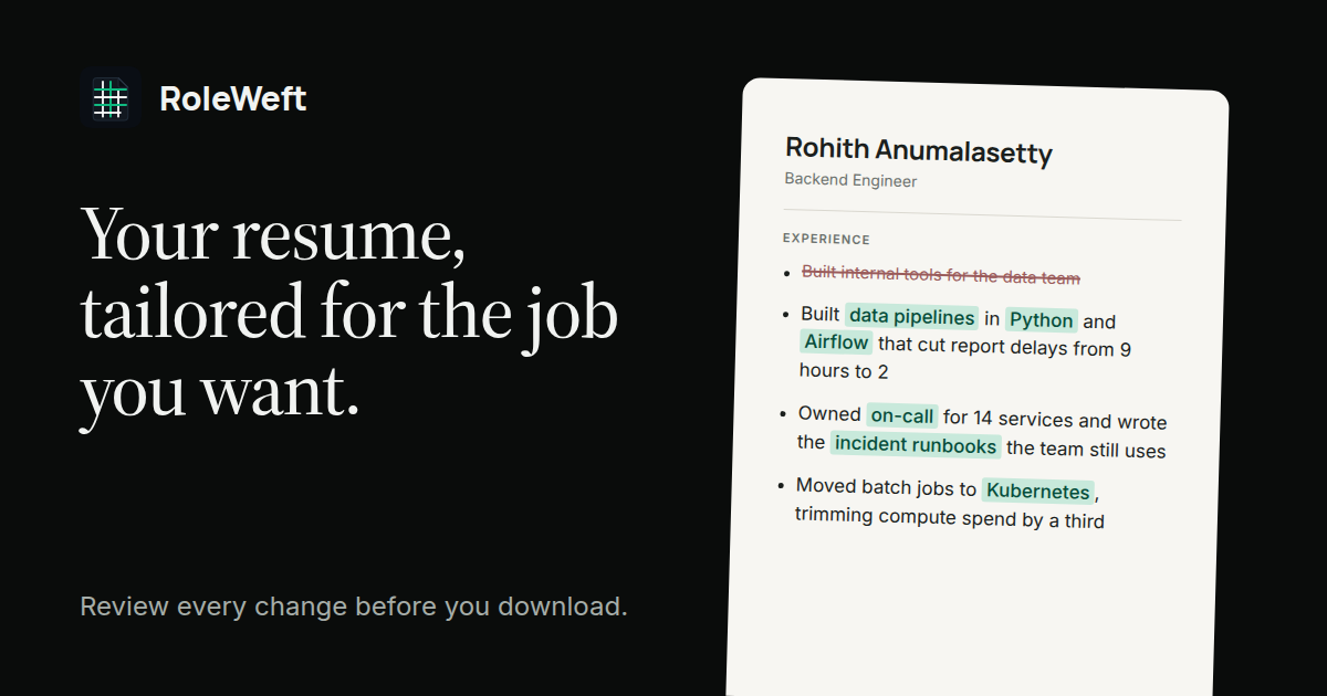 I built a tool that tailors your resumè to any job description. Looking for honest feedback